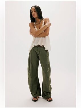 Free People Spotlight washed pants size 2 in olive green